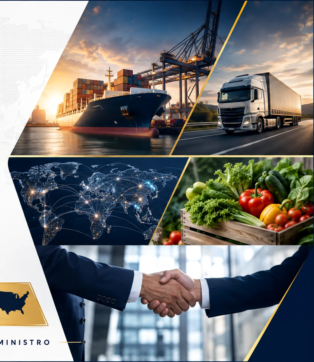 Comercio internacional, transporte, alimentos y relaciones de negocio